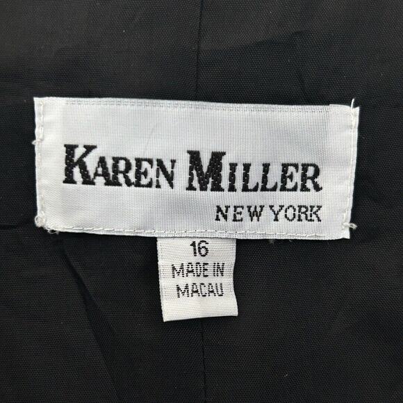 Karen Miller Women's Formal Evening Black Maxi Dress & Jacket 2 Pc Set Size 16 - Picture 4 of 10